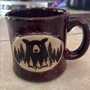 Brown and Cream Ceramic Mug with Bear Design Coffee & Tea Accessory